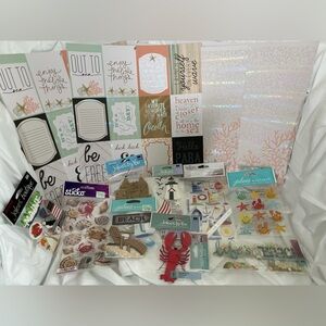 Beach / Summer / Maine Scrapbook Stickers and 12x12 Paper
